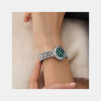 Clara Women Quartz Green Dial Analog Recycled Steel Watch GW0930L1