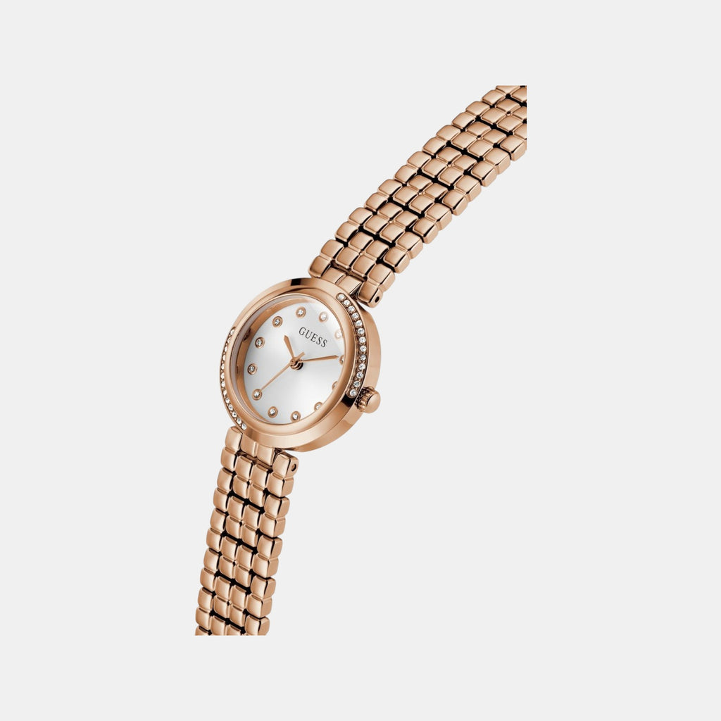 Clara Women Quartz White Dial Analog Recycled Steel Watch GW0930L3