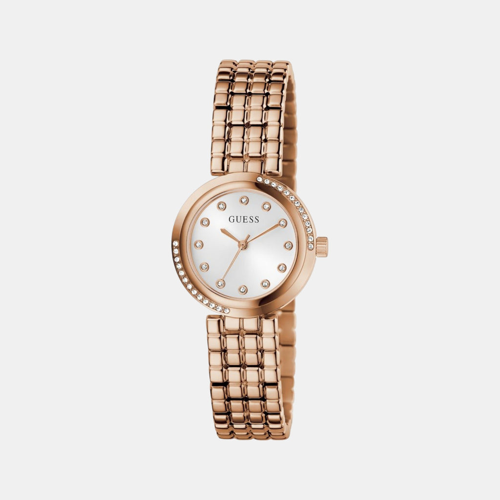 Clara Women Quartz White Dial Analog Recycled Steel Watch GW0930L3