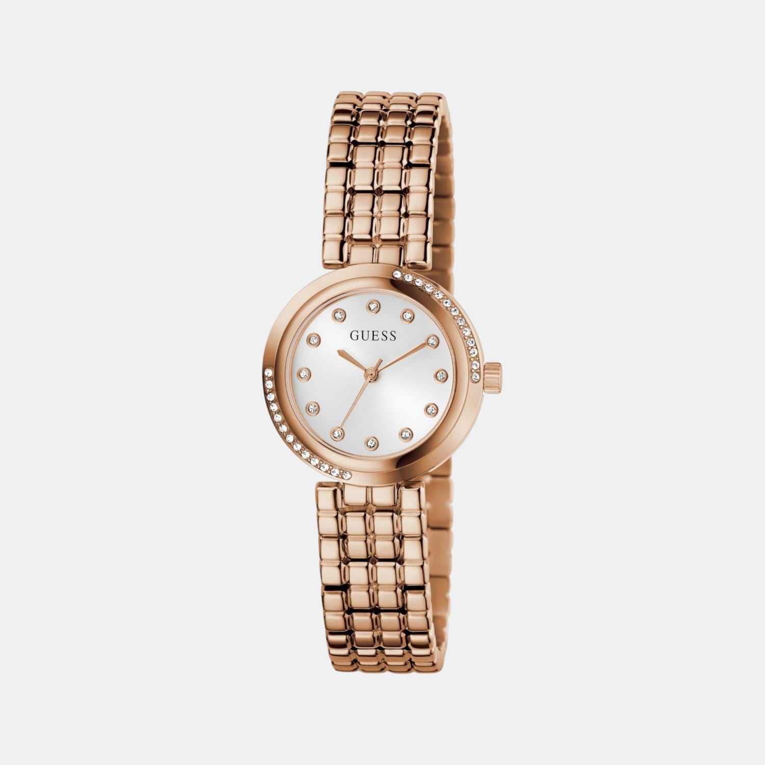 Clara Women Quartz White Dial Analog Recycled Steel Watch GW0930L3