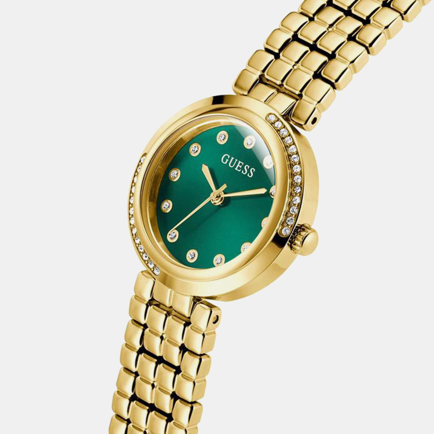 Clara Women Quartz Green Dial Analog Stainless Steel Watch GW0930L6
