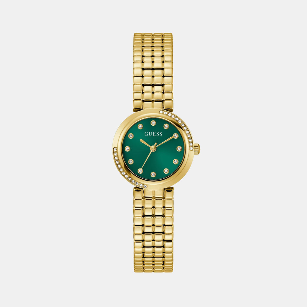 Clara Women Quartz Green Dial Analog Stainless Steel Watch GW0930L6