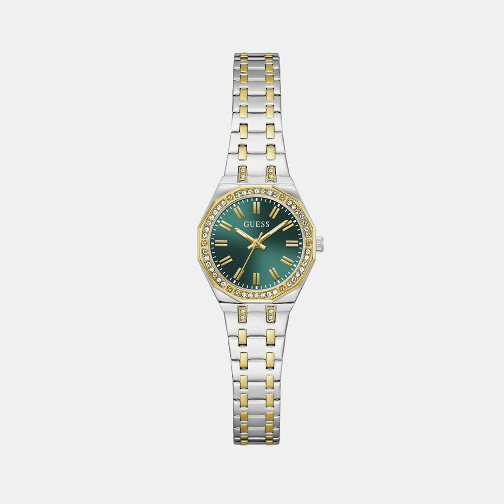 Women Quartz Green Dial Analog Stainless Steel Watch GW0931L8