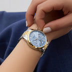Bailey Women Quartz Blue Dial Multi-Function Stainless Steel Watch GW0933L3