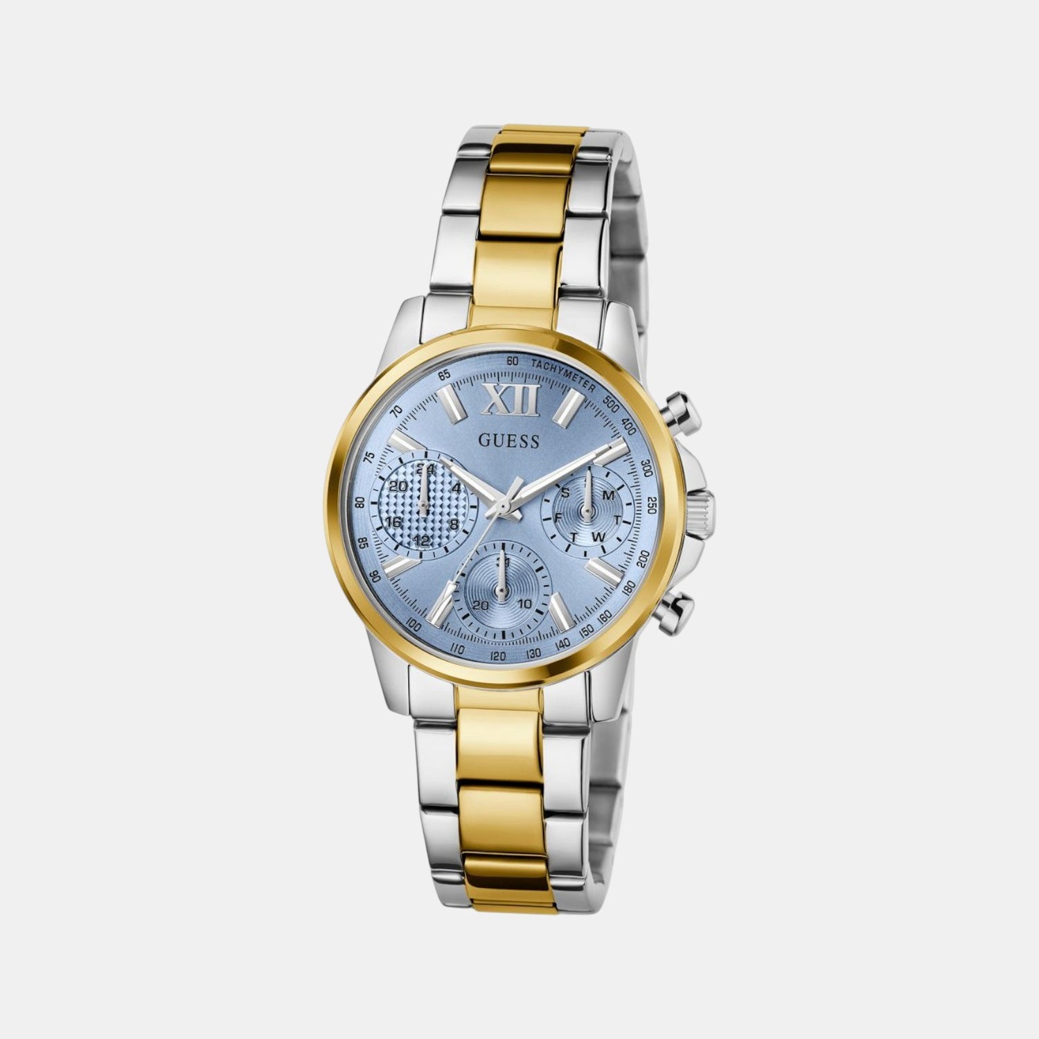 Bailey Women Quartz Ice Blue Dial Multi-Function Stainless Steel Watch GW0933L3