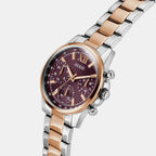 Guess Dress Women Quartz Red Dial Multi-Function Stainless Steel Watch GW0933L5