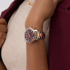 Guess Dress Women Quartz Red Dial Multi-Function Stainless Steel Watch GW0933L5
