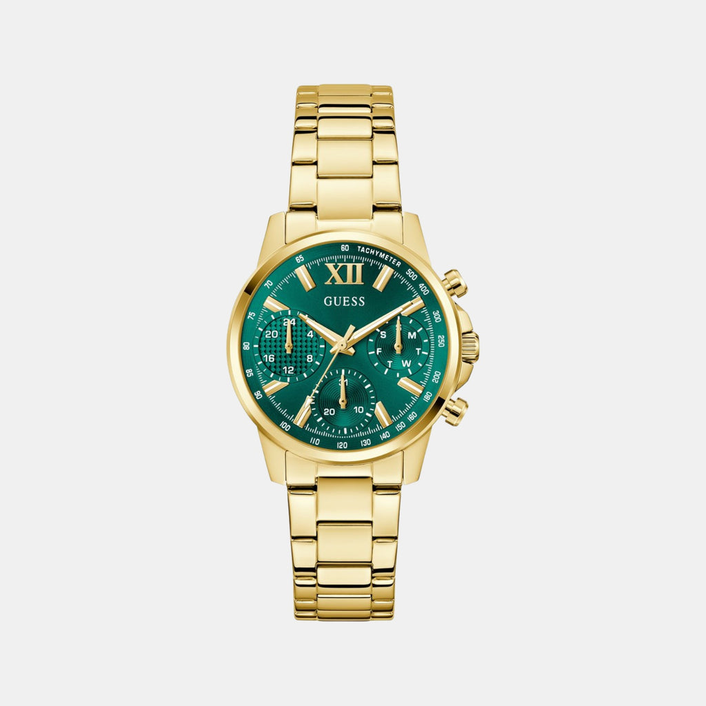 Bailey Women Quartz Green Dial Multi-Function Stainless Steel Watch GW0933L6