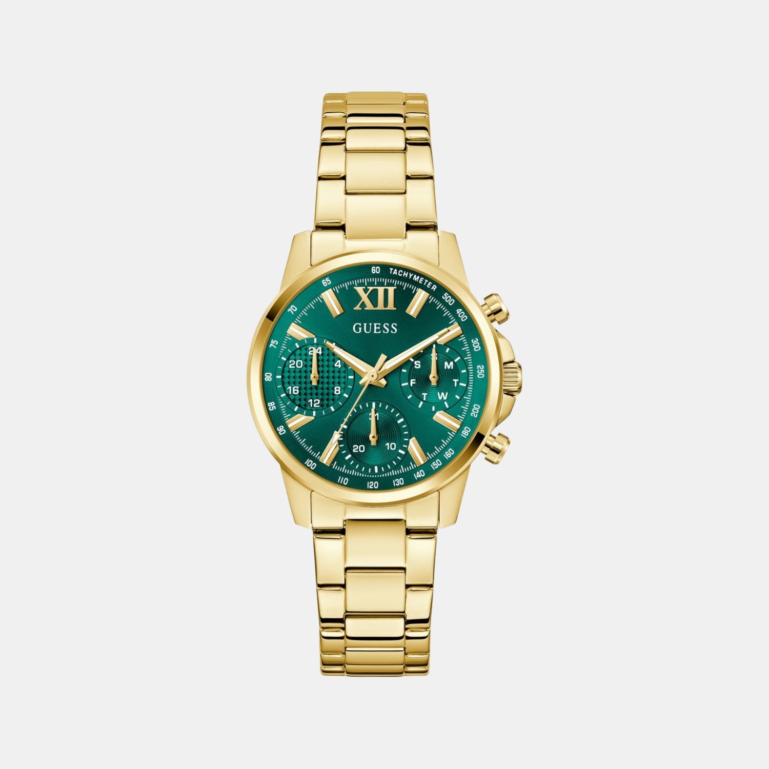 Bailey Women Quartz Green Dial Multi-Function Stainless Steel Watch GW0933L6