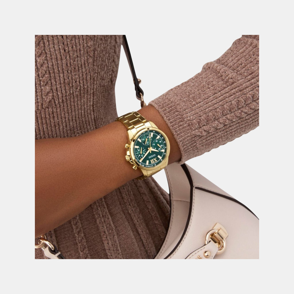 Bailey Women Quartz Green Dial Multi-Function Stainless Steel Watch GW0933L6