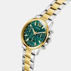 Bailey Women Quartz Green Dial Multi-Function Stainless Steel Watch GW0933L7
