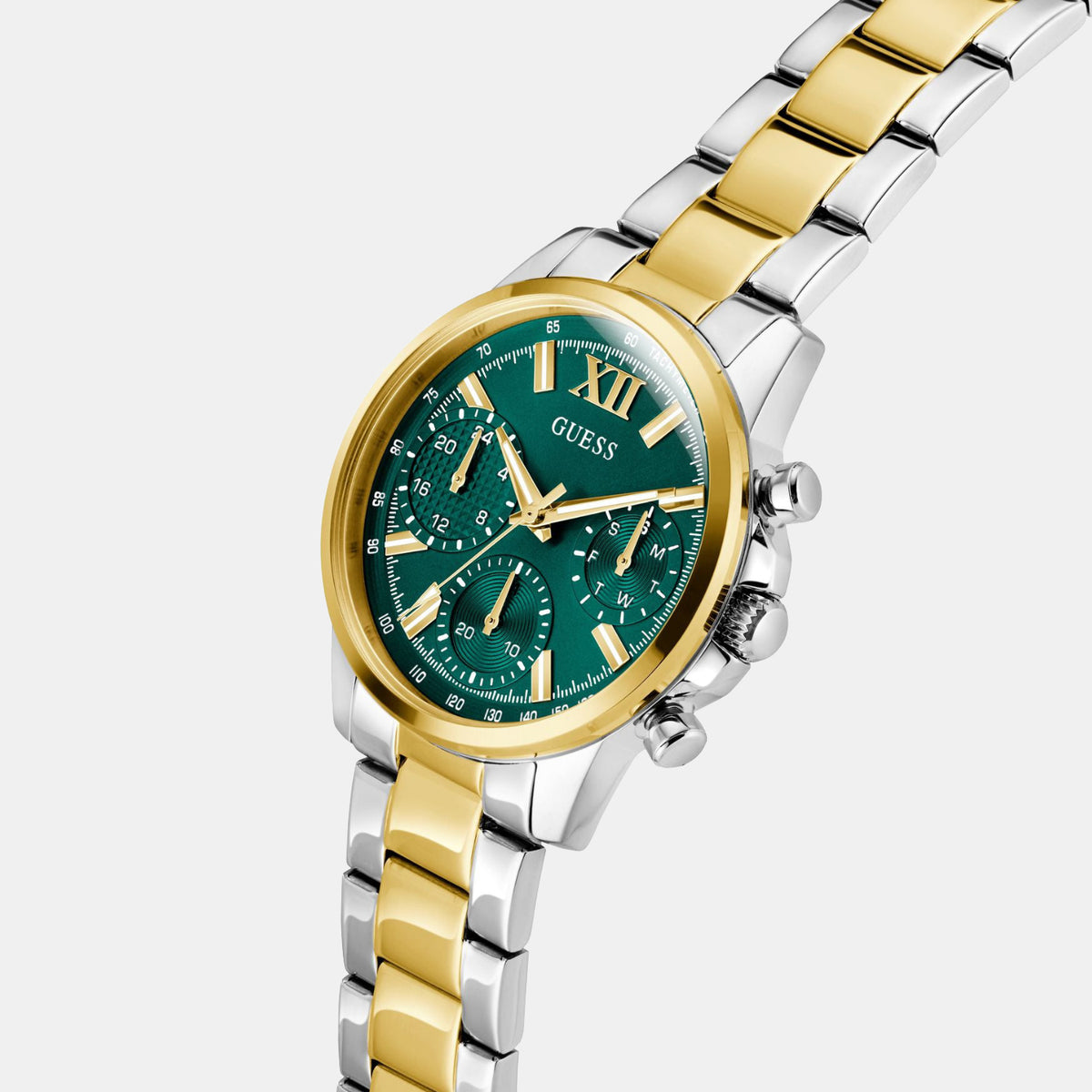 Gd Bailey Women Quartz Green Dial Multi-Function Stainless Steel Watch Gw0933L7