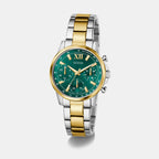 Bailey Women Quartz Green Dial Multi-Function Stainless Steel Watch GW0933L7
