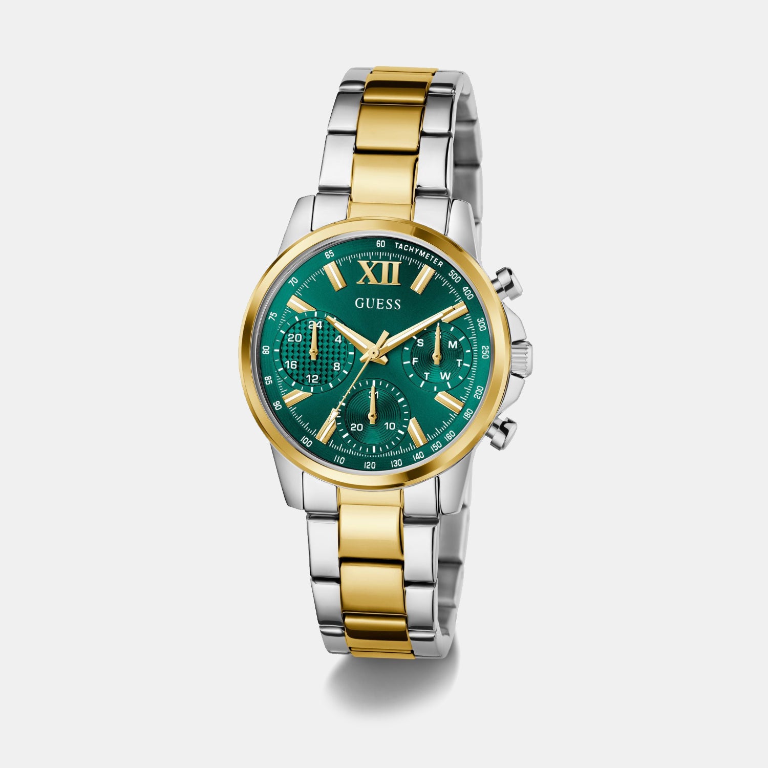 Bailey Women Quartz Green Dial Multi-Function Stainless Steel Watch GW0933L7