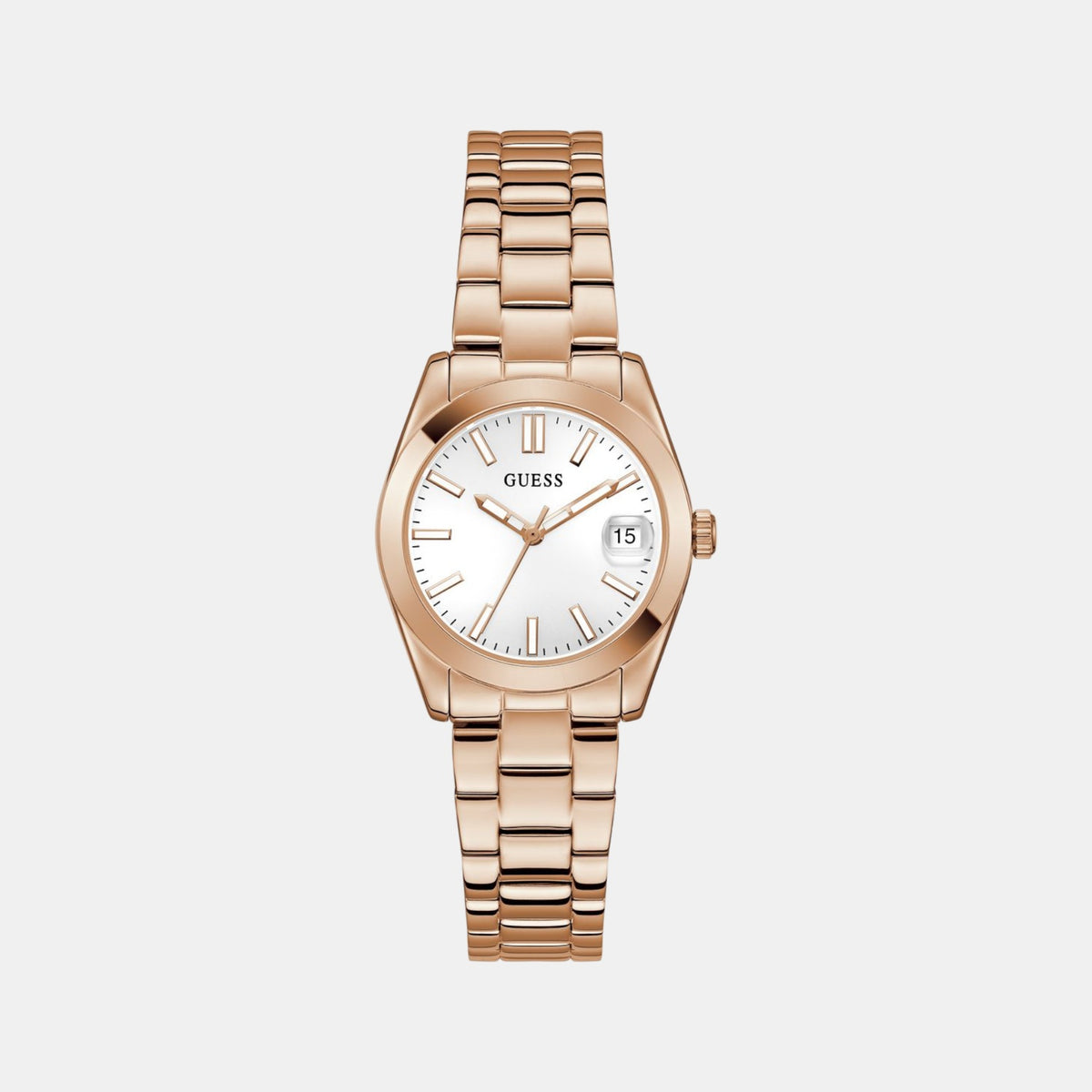 Gd Alice Women Quartz White Dial Analog Stainless Steel Watch Gw0934L4