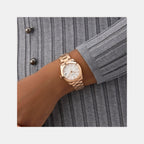 Alice Women Quartz White Dial Analog Recycled Steel Watch GW0934L4