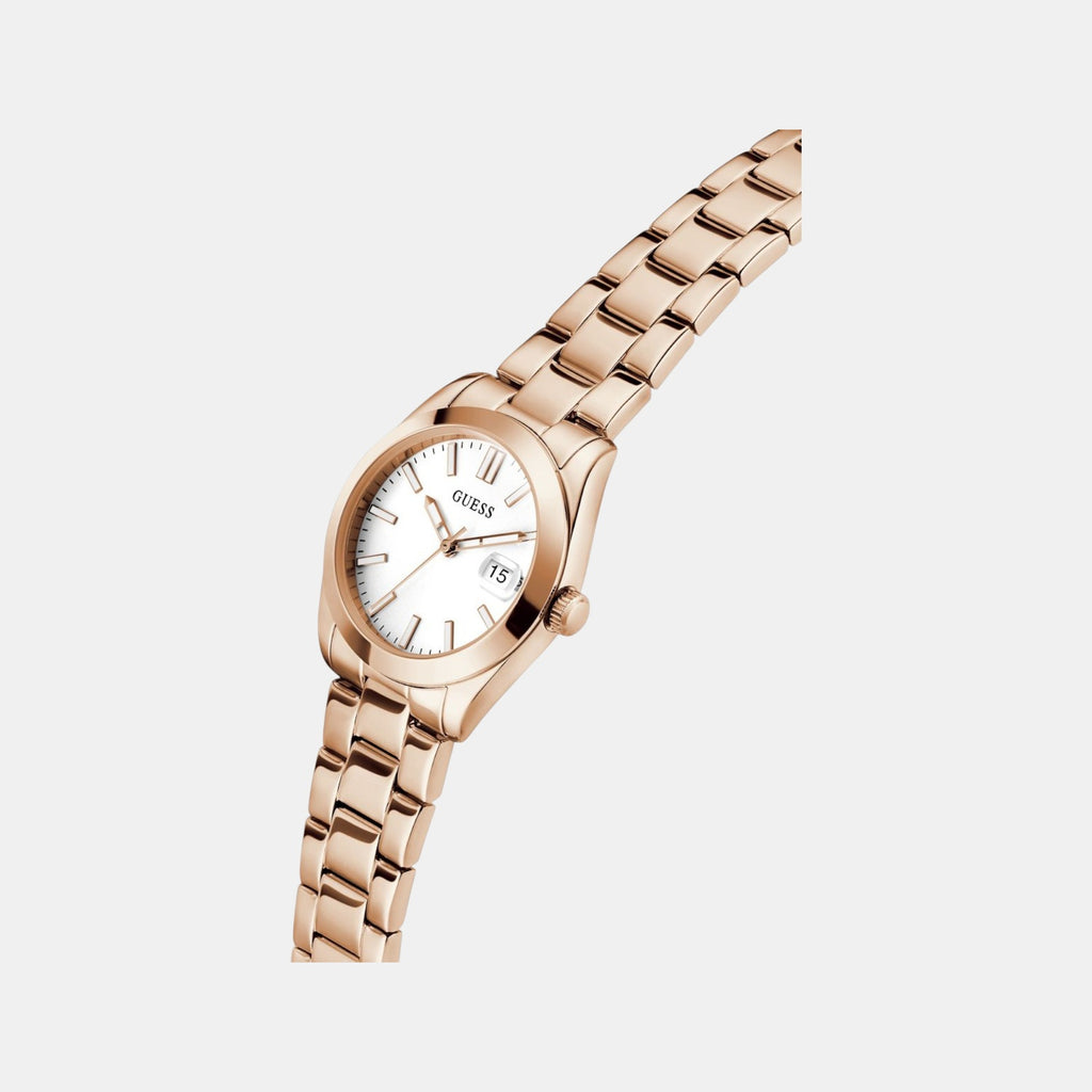 Alice Women Quartz White Dial Analog Recycled Steel Watch GW0934L4