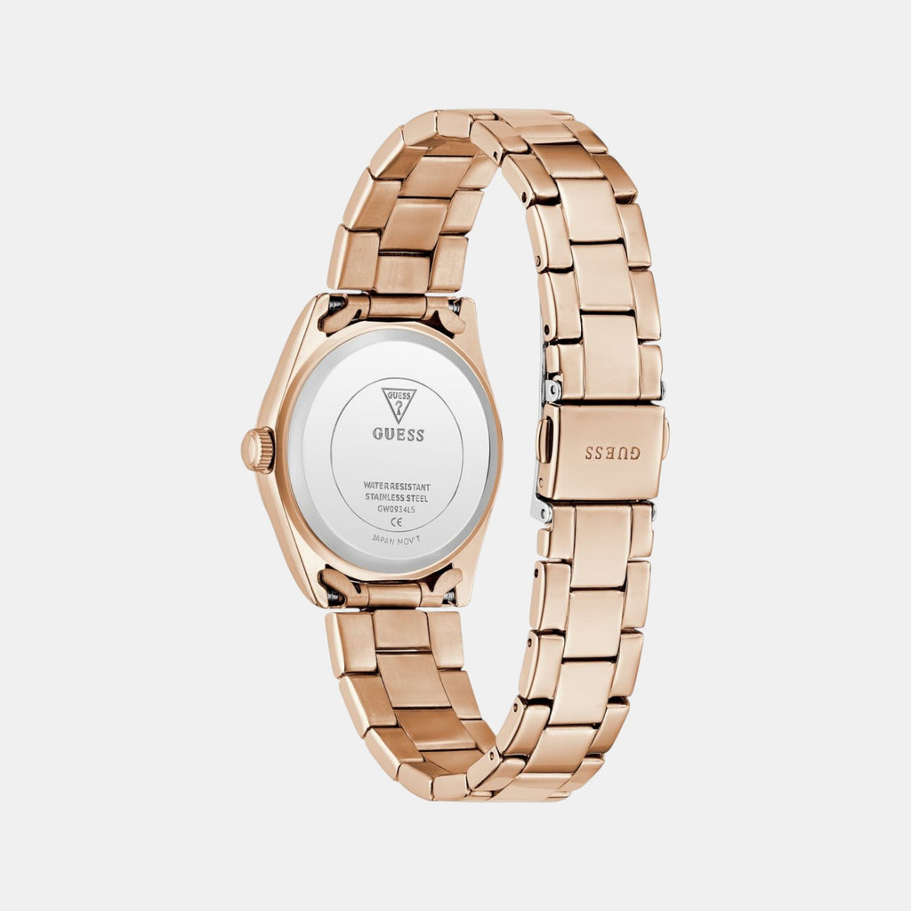 Alice Women Quartz Red Dial Analog Recycled Steel Watch GW0934L5