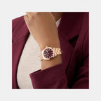 Alice Women Quartz Red Dial Analog Recycled Steel Watch GW0934L5