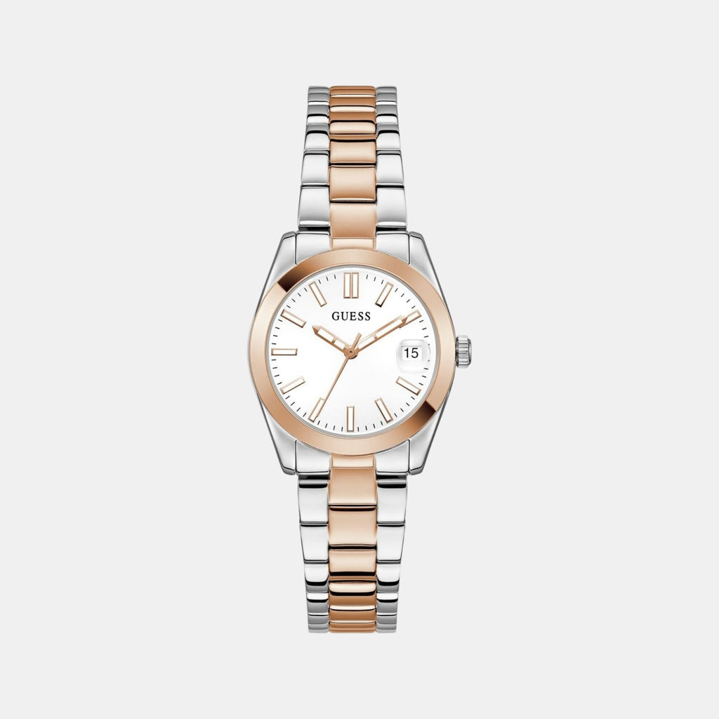 Alice Women Quartz White Dial Analog Stainless Steel Watch GW0934L6