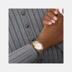 Alice Women Quartz White Dial Analog Recycled Steel Watch GW0934L6