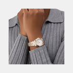 Alice Women Quartz White Dial Analog Recycled Steel Watch GW0934L6