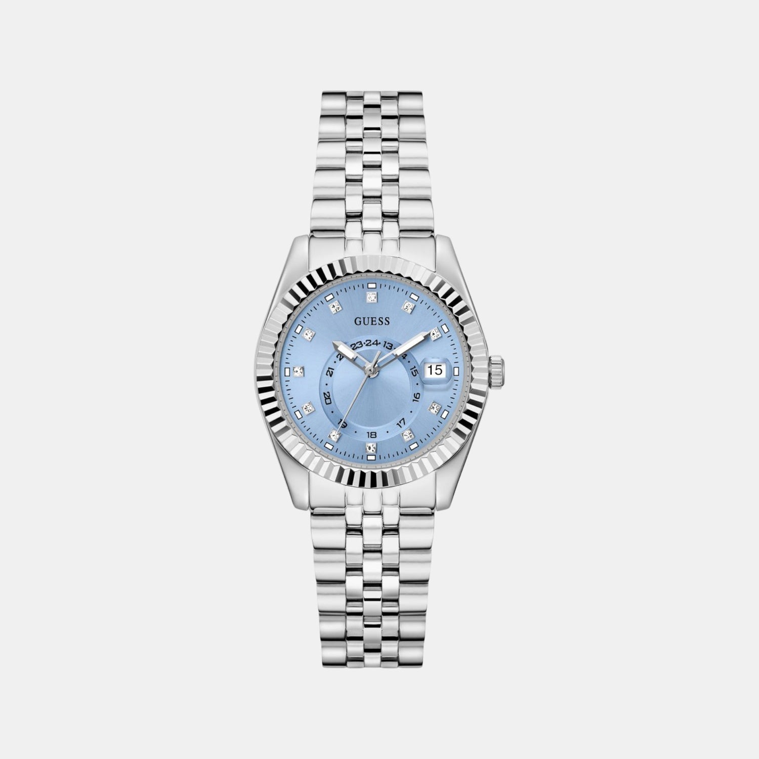 Jada Women Quartz Ice Blue Dial Analog Recycled Steel Watch GW0936L1