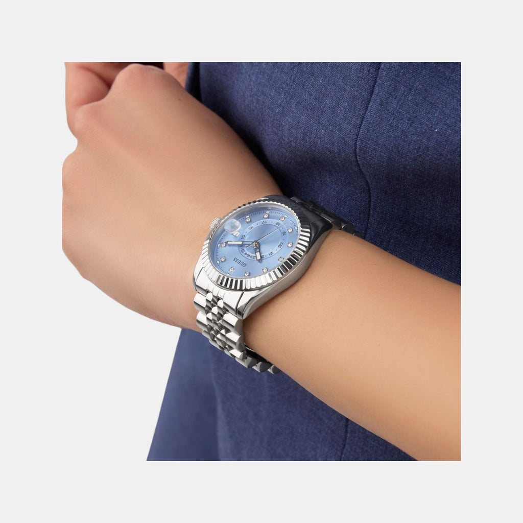 Jada Women Quartz Ice Blue Dial Analog Recycled Steel Watch GW0936L1