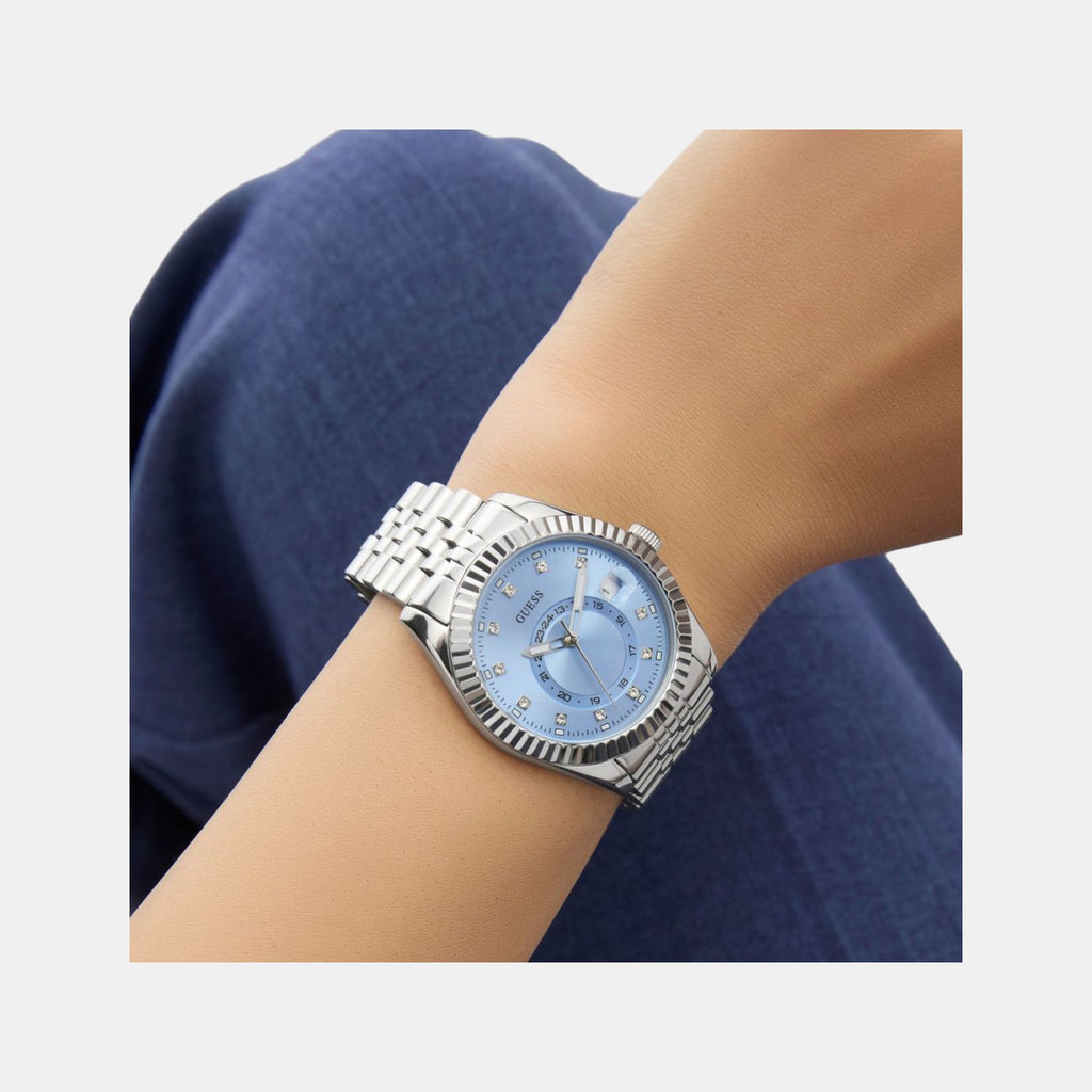 Jada Women Quartz Ice Blue Dial Analog Recycled Steel Watch GW0936L1