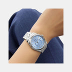 Jada Women Quartz Ice Blue Dial Analog Recycled Steel Watch GW0936L1