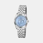 Jada Women Quartz Ice Blue Dial Analog Recycled Steel Watch GW0936L1