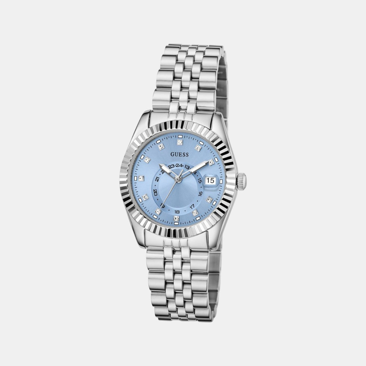 Gd Jada Women Quartz Blue Dial Analog Stainless Steel Watch Gw0936L1