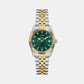 Women Quartz Green Dial Analog Stainless Steel Watch GW0936L3