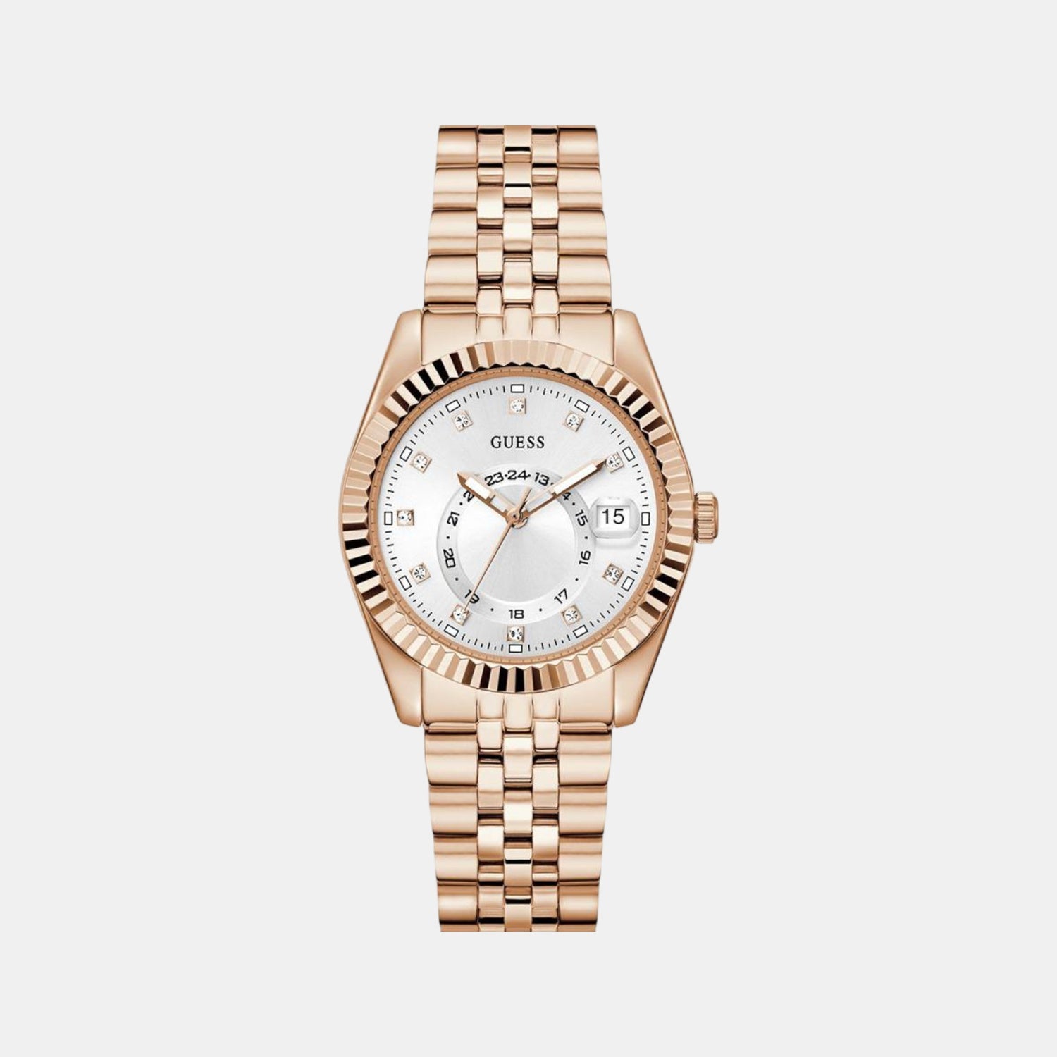 Jada Women Quartz White Dial Analog Recycled Steel Watch GW0936L4