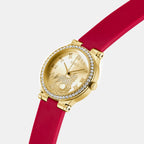 Lunar New Year Limited Edition Women Quartz Champagne Dial Analog Leather Watch GW0937L1