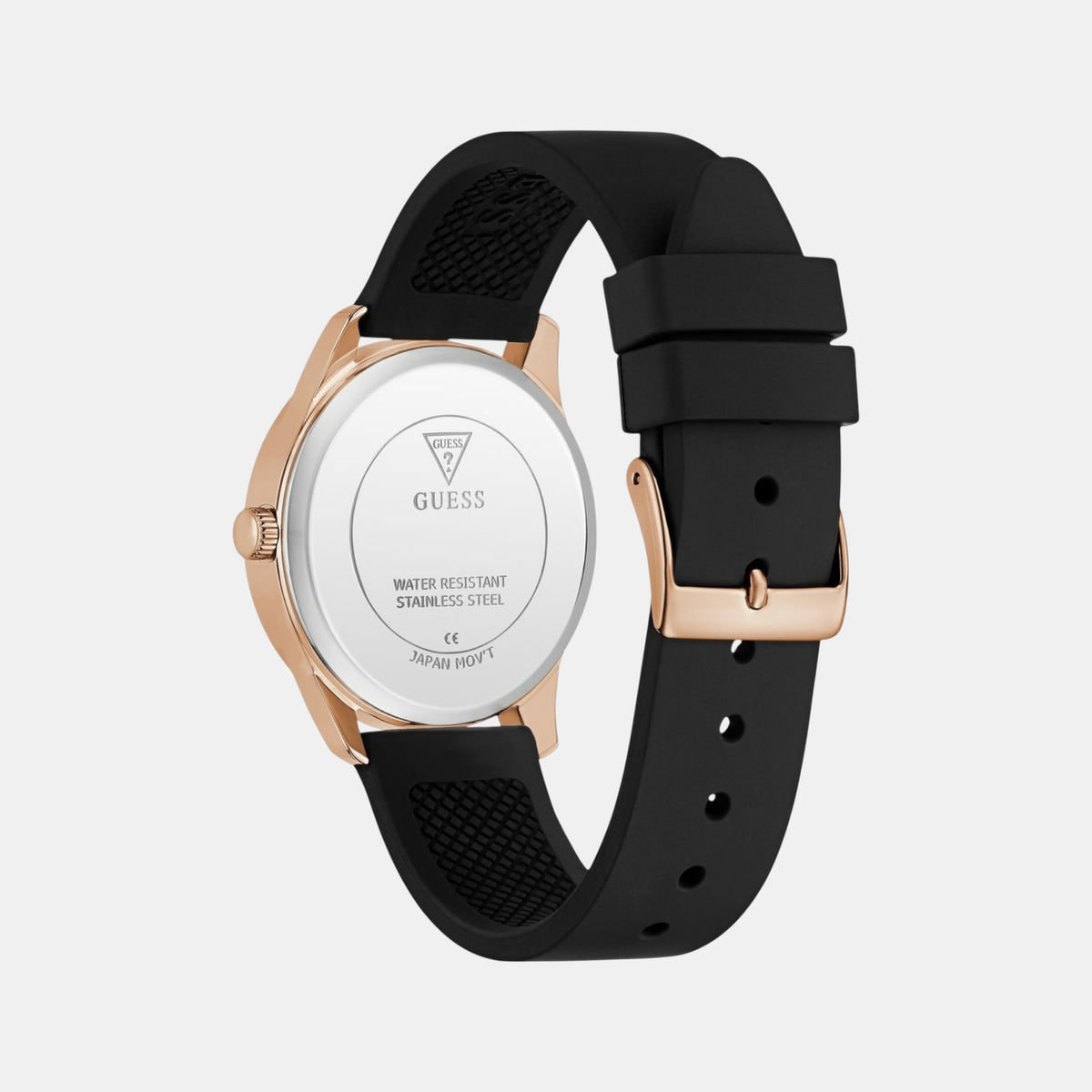 Gt Roxy Women Quartz Black Dial Analog Silicone Watch Gw0942L3