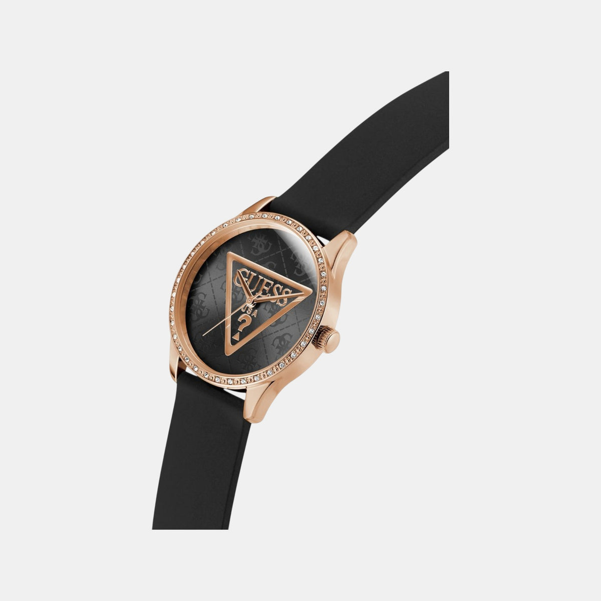 Gt Roxy Women Quartz Black Dial Analog Silicone Watch Gw0942L3