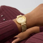 Gt Ivy Women Quartz Champagne Dial Analog Stainless Steel GW0943L2