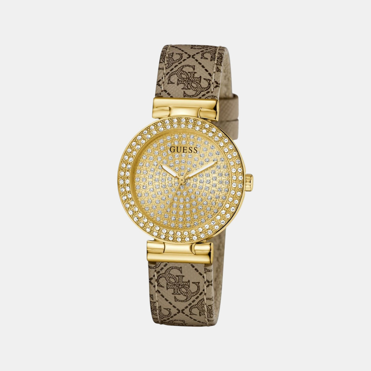 Gt Ivy Women Quartz Champagne Dial Analog Leather Watch Gw0943L2