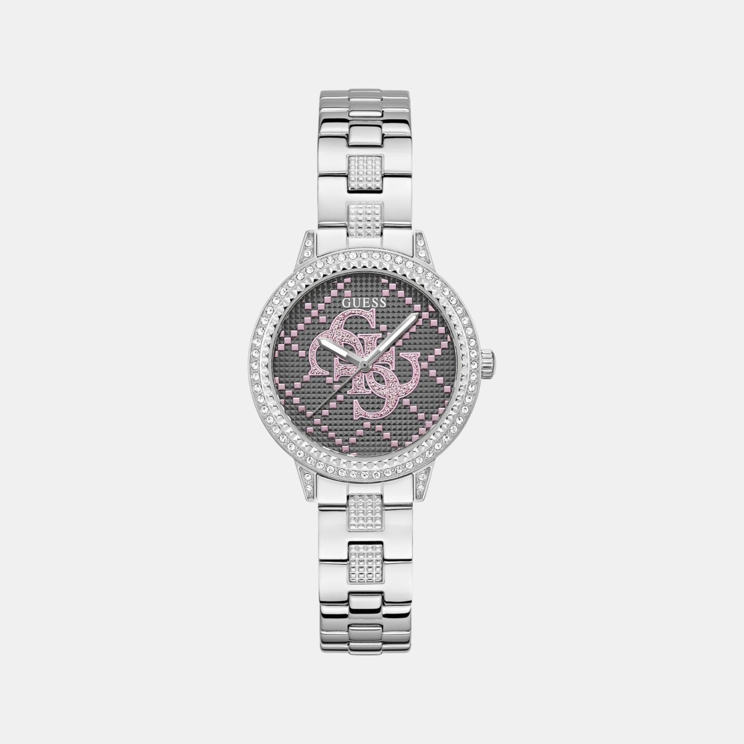 Trend Women Quartz Silver Dial Analog Stainless Steel Watch GW0944L1