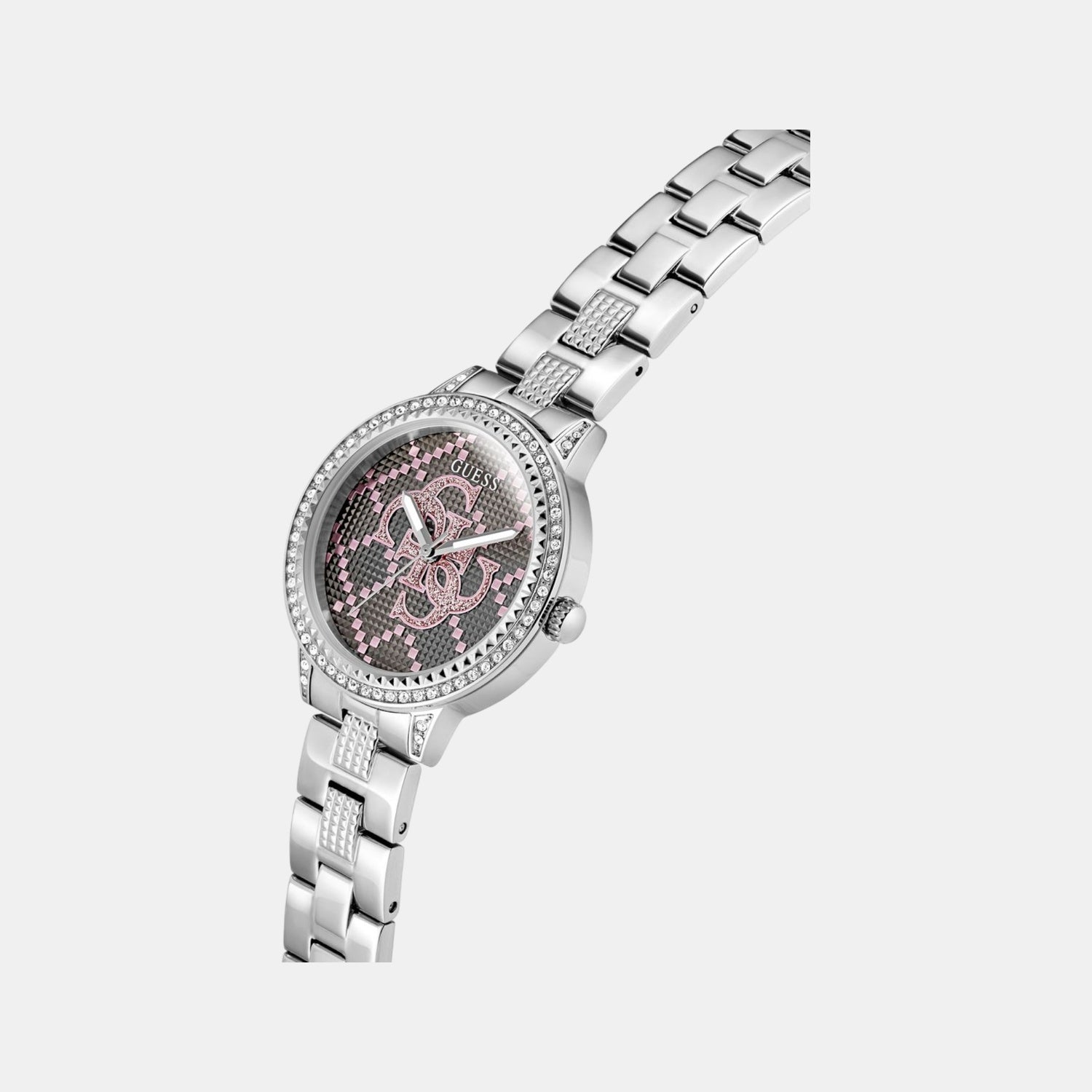 Trend Women Quartz Silver Dial Analog Stainless Steel Watch GW0944L1