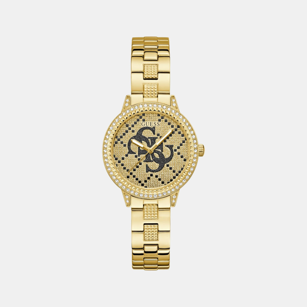Guess Trend Women Quartz Champagne Dial Analog Stainless Steel Watch GW0944L2