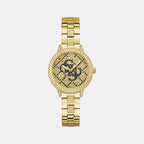 Guess Trend Women Quartz Champagne Dial Analog Stainless Steel Watch GW0944L2