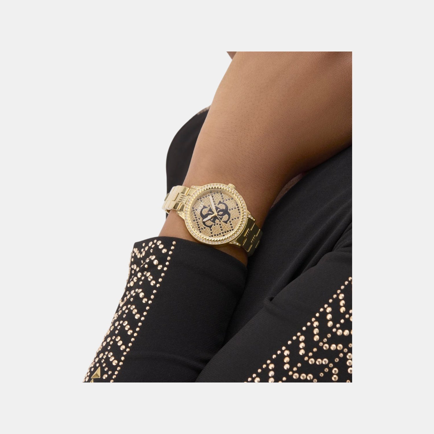 Trend Women Quartz Champagne Dial Analog Stainless Steel Watch GW0944L2