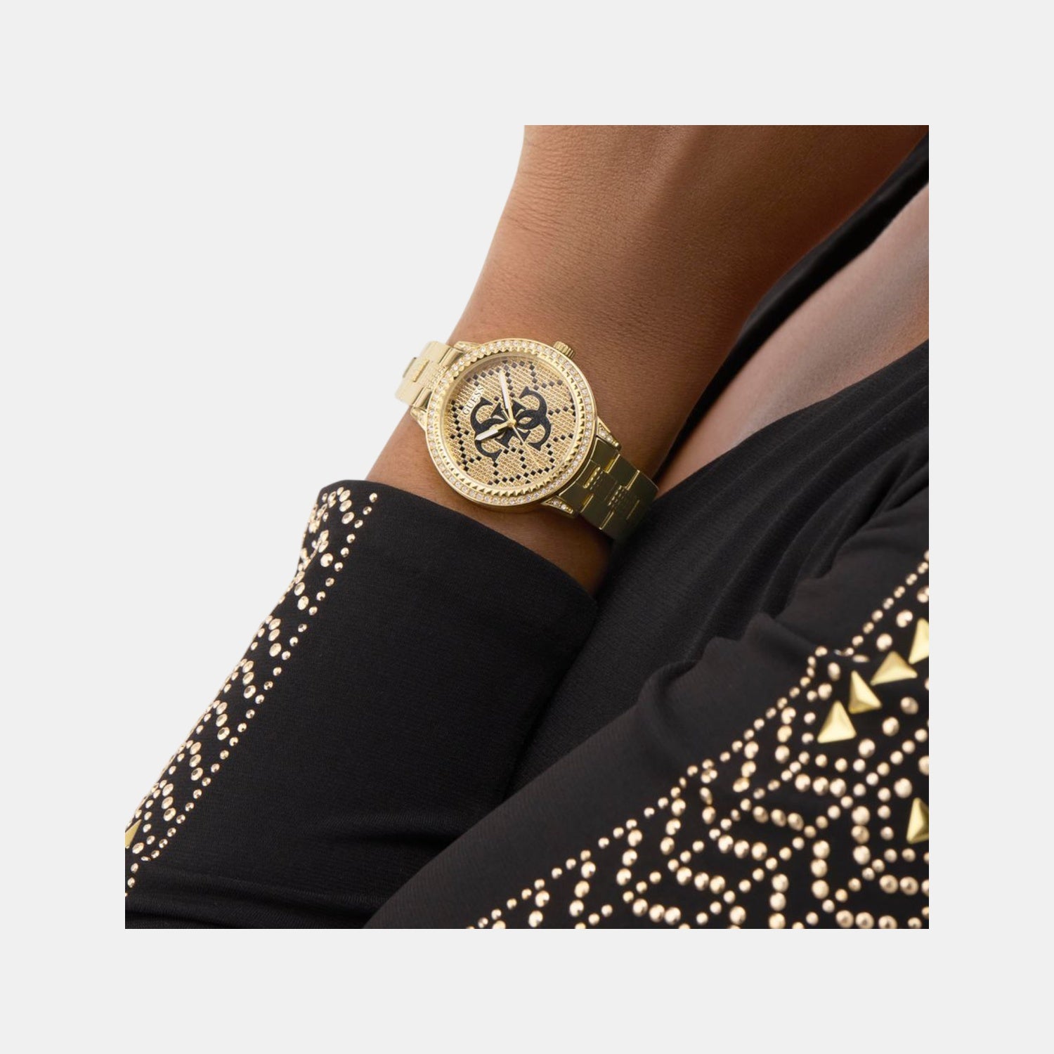 Trend Women Quartz Champagne Dial Analog Stainless Steel Watch GW0944L2