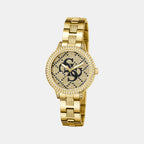 Guess Trend Women Quartz Champagne Dial Analog Stainless Steel Watch GW0944L2