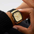 Phoenix Women Quartz Champagne Dial Multi-Function Silicone Watch GW0945L2