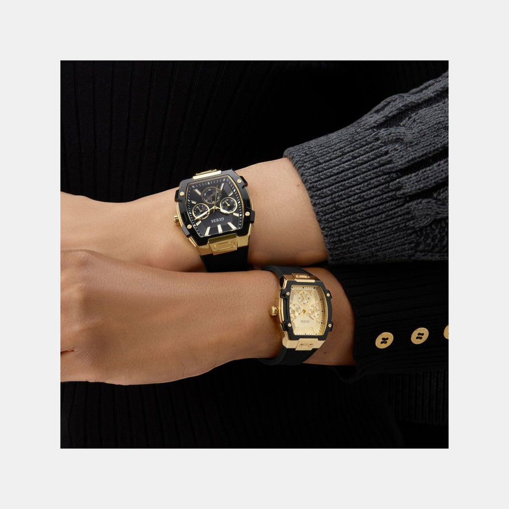 Phoenix Women Quartz Champagne Dial Multi-Function Silicone Watch GW0945L2