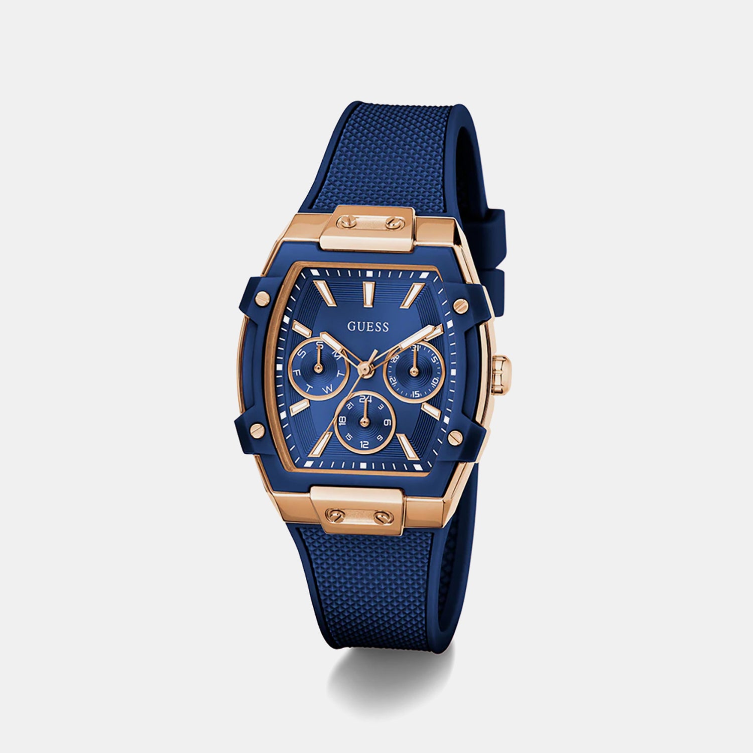 Phoenix Women Quartz Blue Dial Multi-Function Silicone Watch GW0945L4