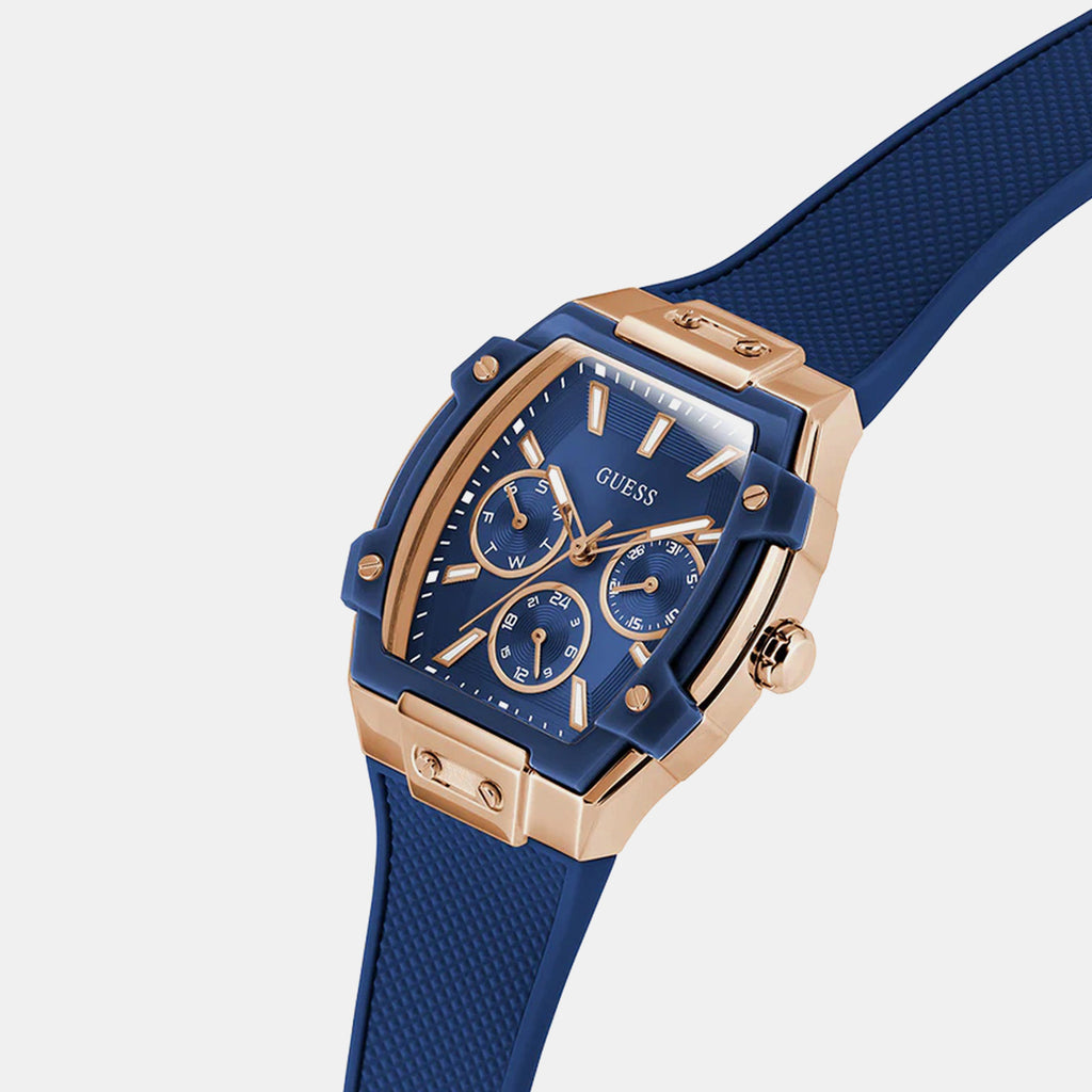 Phoenix Women Quartz Blue Dial Multi-Function Silicone Watch GW0945L4
